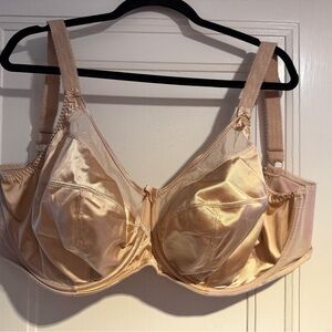 Elegant Satin Bra in Champagne